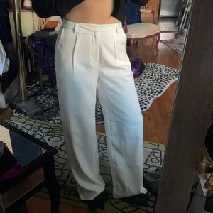 High waisted cream trouser dress pant - misguided size 6